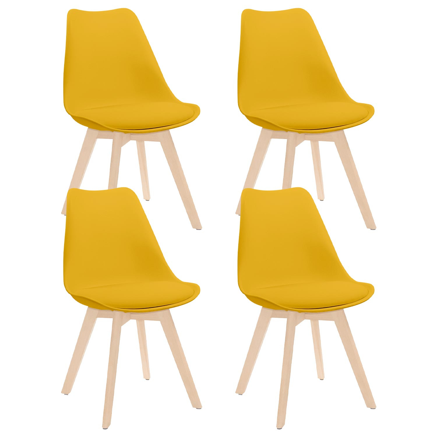 Pack 4 Sillas de Comedor Estilo Nórdico Daria 83x55x48cm Thinia Home Sillas Comedor Nórdicas 1